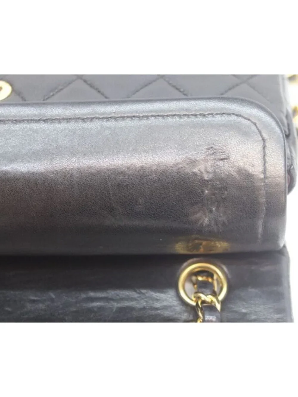 Chanel Black Lambskin Gold Double Flap Bag Quilted 23